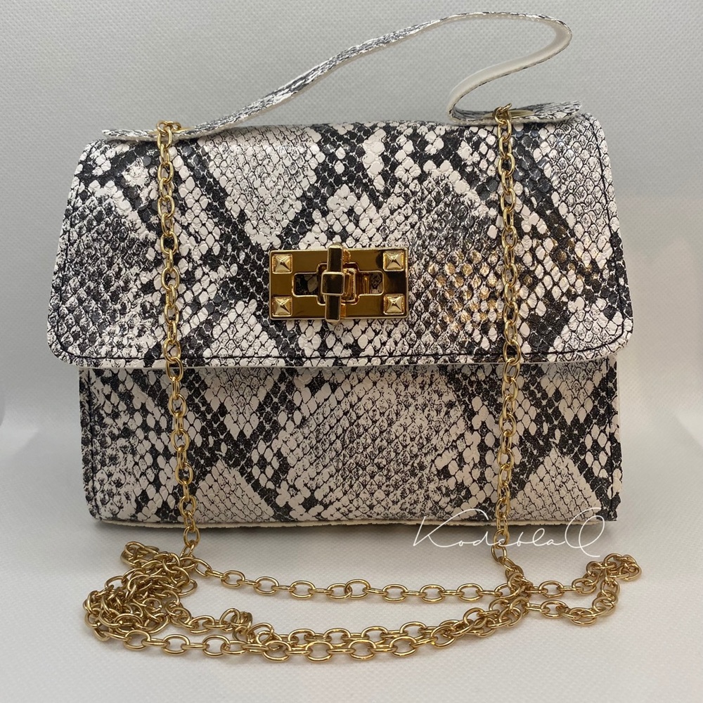 Faux Snakeskin Bag
